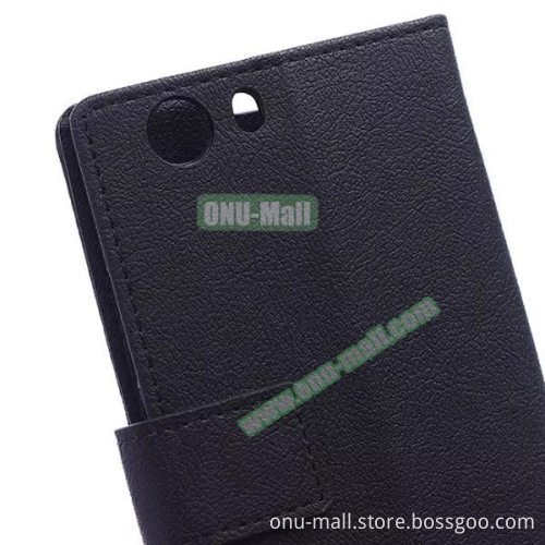 Karst Texture Wallet Style Flip Cover for WIKO Ridge Fab 4G Leather Case